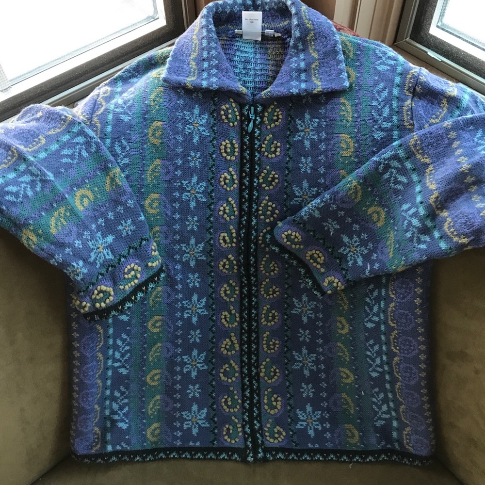 Coldwater Creek sweater sz S zip up cardigan